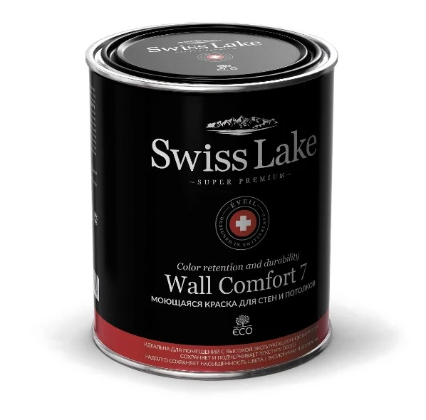 Интерьерная краска Swiss Lake Wall Comfort 7 C моющаяся 2.7 л