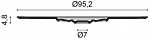 Розетка Orac Decor R64 потолочная D952x48