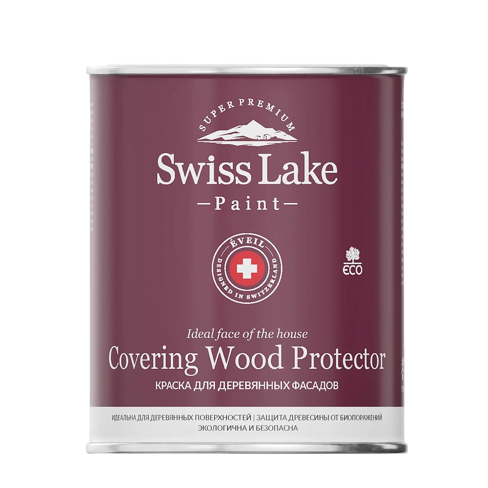 Фасадная краска Swiss Lake Covering Wood Protector база А 900 мл